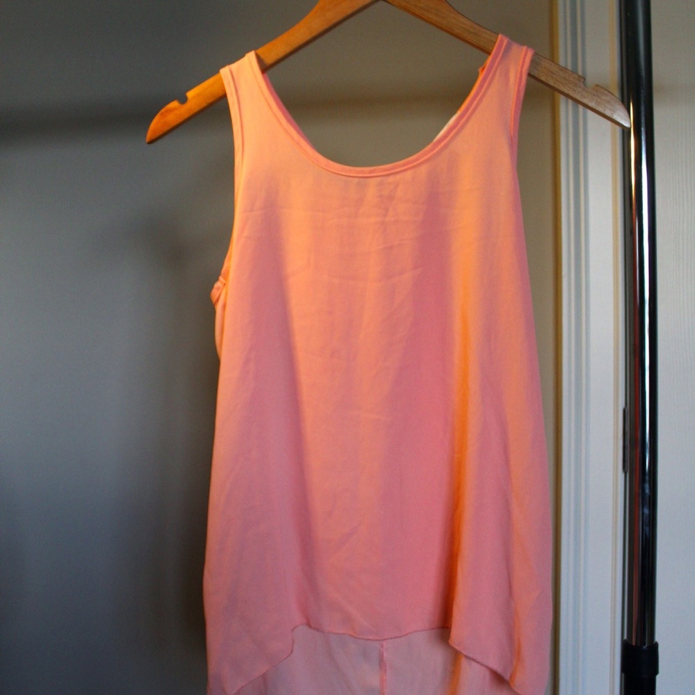 DELiA's Tangerine Tank with back Bow Detail